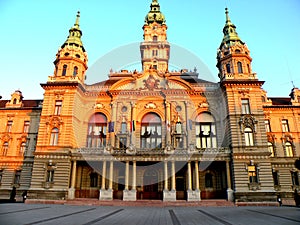 Central Square in GyÃâr, Hungary photo